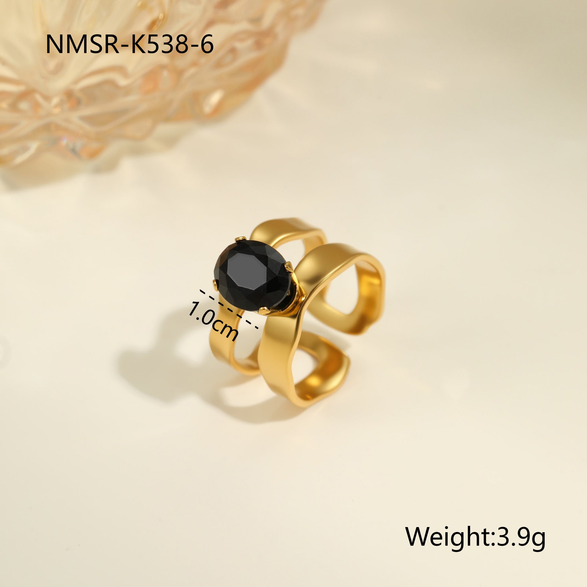 Wholesale light luxury ring that does not fade open ring